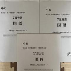浜学園　暗記カード　理科　国語　男子最難関　灘中　7冠特訓 浜学園 小6男子最難関中7冠入試必出国語暗記カードセット