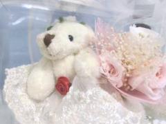 ★可愛い クマちゃん プリザーブドフラワー アート フラワーアレンジメント 置物
