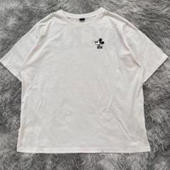 【Disney】 ミッキーマウス Tシャツ (M) ビッグシルエット ゆったり