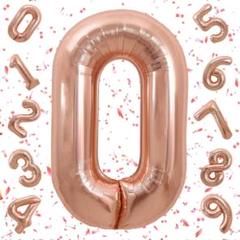 数字 0 バルーン ローズゴールド アルミ風船 誕生日 40インチ ナンバ