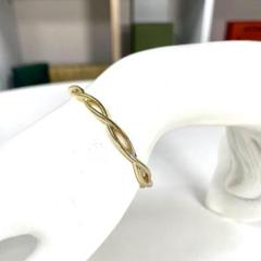 美品 ete エテ　シルバー925　バングル　ブレスレット 美品】ete エテ バングル ブレスレット ゴールド シルバー925
