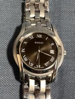 不動品 GUCCI 5500M メンズ時計 ブラック文字盤 箱　付属品　付き グッチ Gクラス 5500M ブラック メンズ 時計 【中古