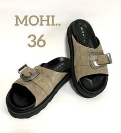 ⚫専用⚫モヒ MOHI サンダル ベージュ系 38 MOHI 「MOHI」 フラットサンダル 38 ベージュ レディース