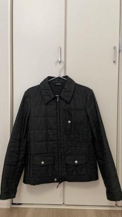 新品未使用　A.P.C. ジャケット　ネイビー ノーカラージャケット フリンジ ショート丈 ダブル 36 S 紺