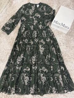 【美品】S.MaxMara 花柄ロングワンピース 総柄　ロング　カシュクールのサムネイル