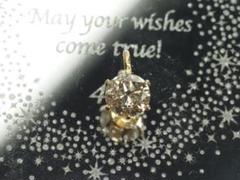 シャンパンカラー大珠！天然ダイヤモンドペンダントトップ　K18YG D0.6ct シャンパンカラー大珠！天然ダイヤモンドペンダントトップ K18YG
