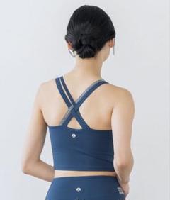 SUKALA スカーラ ベーシッククロスロゴブラトップ Mサイズネイビーブルー SUKALA】ベーシッククロスロゴブラトップ(S・M・Lサイズ