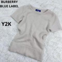 良品　Y2K バーバリーブルーレーベル　カシミヤニット　半袖　archive M