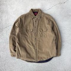 00s ARROW ヴィンテージ古着 裏地フリース 極肉厚コーデュロイシャツ L