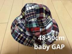 【中古】baby GAP チェック柄　帽子　48-50cm