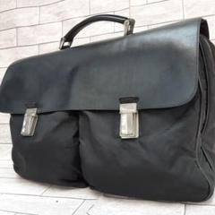 ⭐️良品⭐️プラダ ブリーフケース ビジネスバッグ カーキ レザー ナイロン PRADA プラダ レザー×ナイロン ビジネスバッグ ブリーフケース