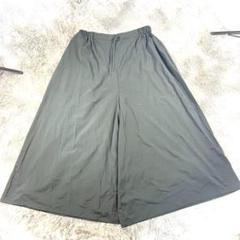 ことりっぷ ガウチョパンツ (L) ウエスト紐 ゆったり フレア ノームコア