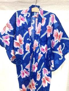子供浴衣　青い蝶模様　150センチ