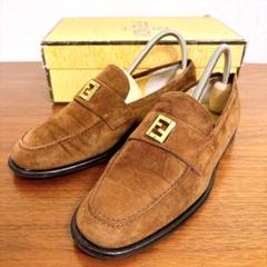 箱付き FENDI ローファー スエード ブラウン 23.5cm相当 イタリア製
