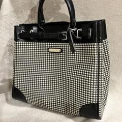 ラルフローレン 千鳥格子 トートバッグ ヴィンテージ レザー PVC ロゴ