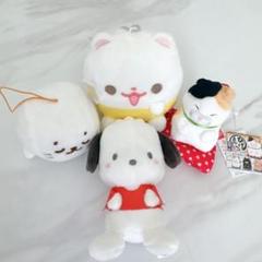 ポチャッコ　しろたん　ポメラニアンもち　ねこ　マスコット　4点セット