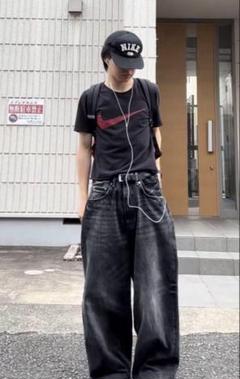 円堂守着用　90s 00s NIKEビックロゴ　tシャツ　フェード　ギザギザ