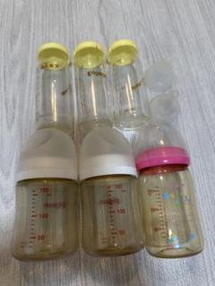 Pigeon グラス100ml(3本),160ml 3本,乳首ss2個セット