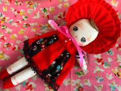 文化人形＊ママー人形＊頭巾ちゃん＊昭和レトロ風 春早割 文化人形 ママー人形 ハンドメイド 頭巾ちゃん 昭和