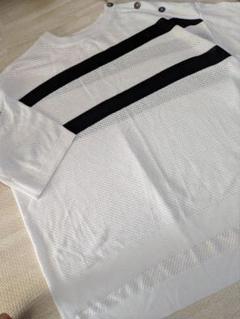 MAYSON GREY ストライプメッシュTシャツ L