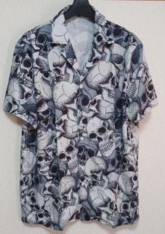新品●スカル柄 アロハシャツ 半袖●Ｌ