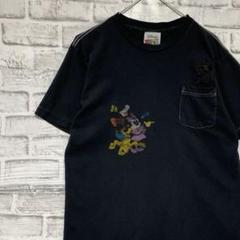 USA製90sヴィンテージTシャツシングルステッチブラック古着レディースL722