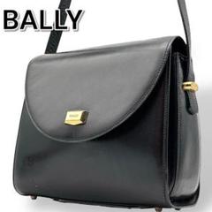 BALLY バリー ショルダーバッグ レザー 黒 本革 斜め掛け ゴールド金具