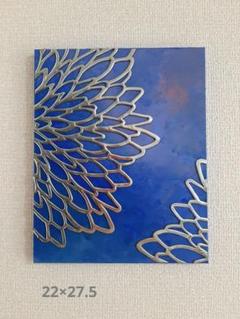 【ウォールアート】 花火 青 和モダン アートパネル インテリア 絵画 モネ