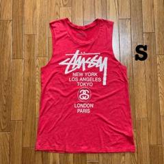 Stussy サーモンピンク　ノースリーブ Stussy タンクトップ - メルカリ