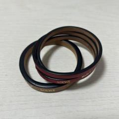 SAN⭐️⭐️【新品未使用】LOEWE ワインレッド レザー バングル SAN【新品未使用】LOEWE ワインレッド レザー バングル LOEWE