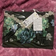 緑　花柄刺繍 スリップ　サルート　LLサイズ 緑花柄刺繍 スリップサルートLLサイズ