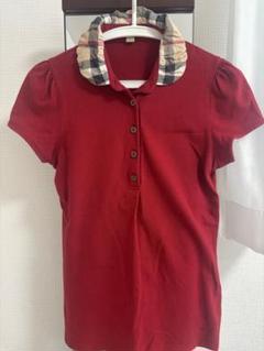 BURBERRY レッド ポロシャツ - メルカリ