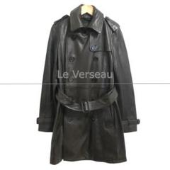 美品 Le Verseau 本革 ロング レザージャケット トレンチコート
