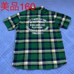 【美品】★ティンカーベル 半袖 チェックシャツ 160★