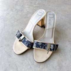 Dior ディオール ミュール サンダル ヒール トロッター柄