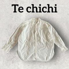 Te chichi バンドカラーシャツ 長袖シャツ メンズシャツ (F)ホワイト