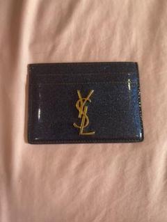美品‼️SAINT LAURENT ネイビー　名刺入れ サンローラン SAINT LAURENT カードケース 名刺入れ 469338BTY7N
