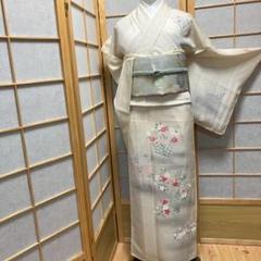 ［5441］訪問着 夏物 絽 草花文様 金銀彩 正絹 着物