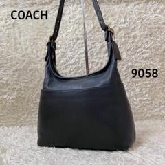 希少　コーチ COACH ショルダーバッグ オールドコーチ ネイビー9058 美品 COACH オールドコーチ ショルダーバッグ レザー ネイビー