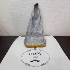 未使用品　PRADA プラダ メッシュ/エナメル ミニバッグ イタリア製 未使用品 PRADA プラダ メッシュ/エナメル ミニバッグ