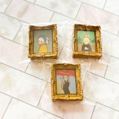 【未開封】ミニチュア 額縁 絵画3個セット ドールハウスのサムネイル