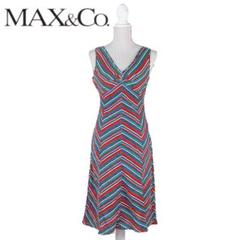 05T658☆Max&Co. イタリア製 ノースリーブ ロング リネンワンピース