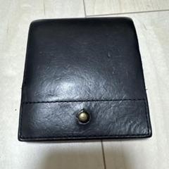 レザー製二つ折り財布 黒　エムピウ