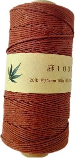 麻紐 麻縄 手作りの hemp twine 約1mm 130m 100g