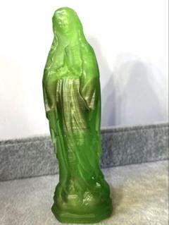 TZ484-4マリア様彫刻キャッツアイ　天然石置物カービング