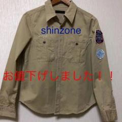 shinzone ミリタリーシャツ ワッペン付きシャツ