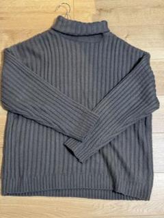 ACLENT アクレント グレー リブ編みセーター