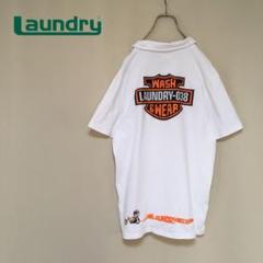 【Laundry】ランドリー ハーレーダビッドソン風 ポロシャツ Tシャツ M
