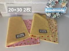 ランチョンマット　ランチクロス　20×30 ２枚　女の子　イチゴ　リバーシブル