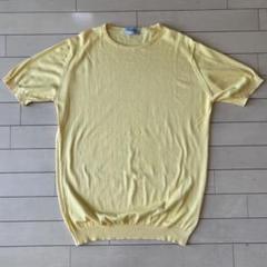【新品未使用】JOHN SMEDLEY イエロー コットンニット 半袖